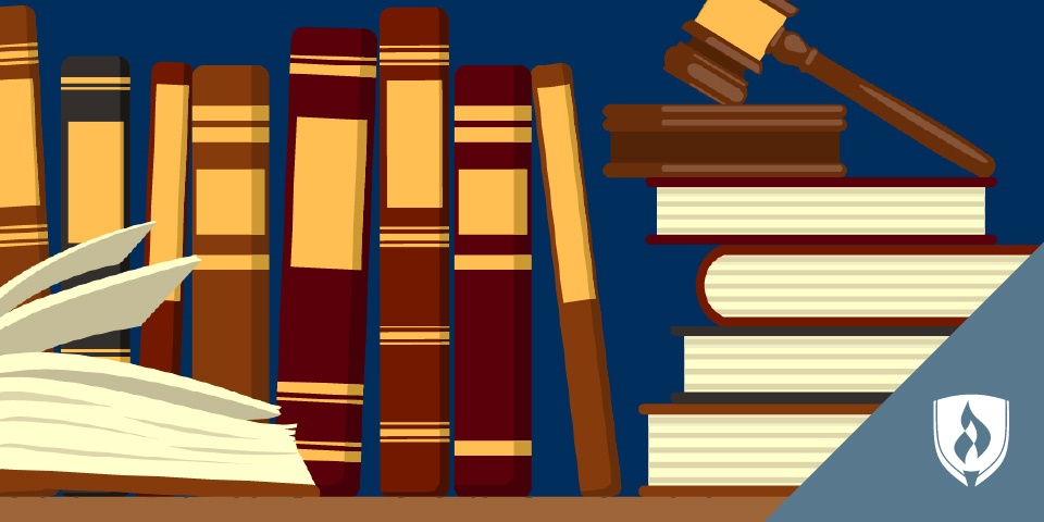 illustration of stacks of law books