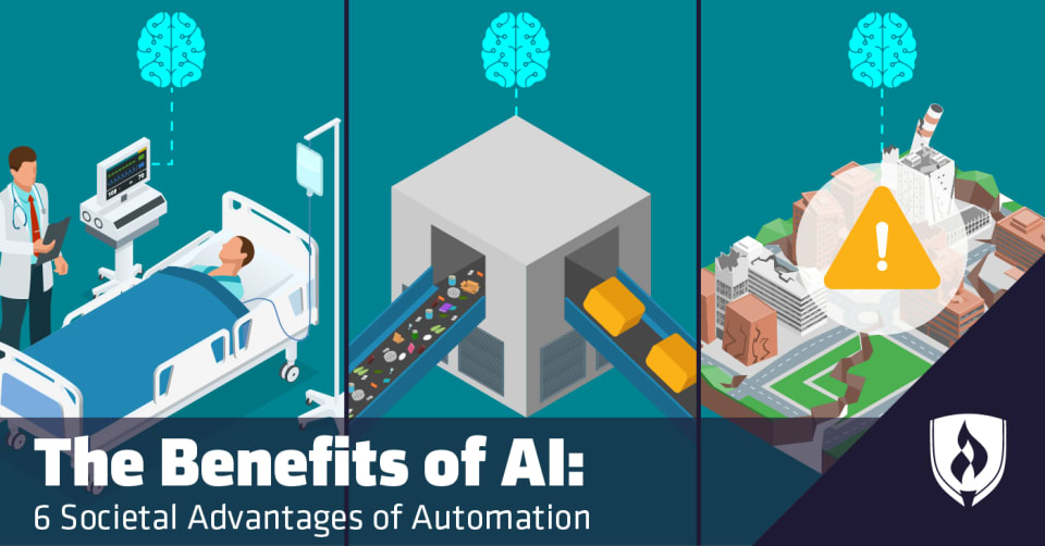 split screen showing three examples of automation