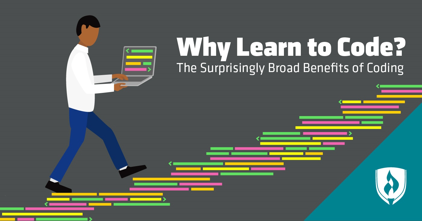 说明:程序员走在由代码组成的楼梯上