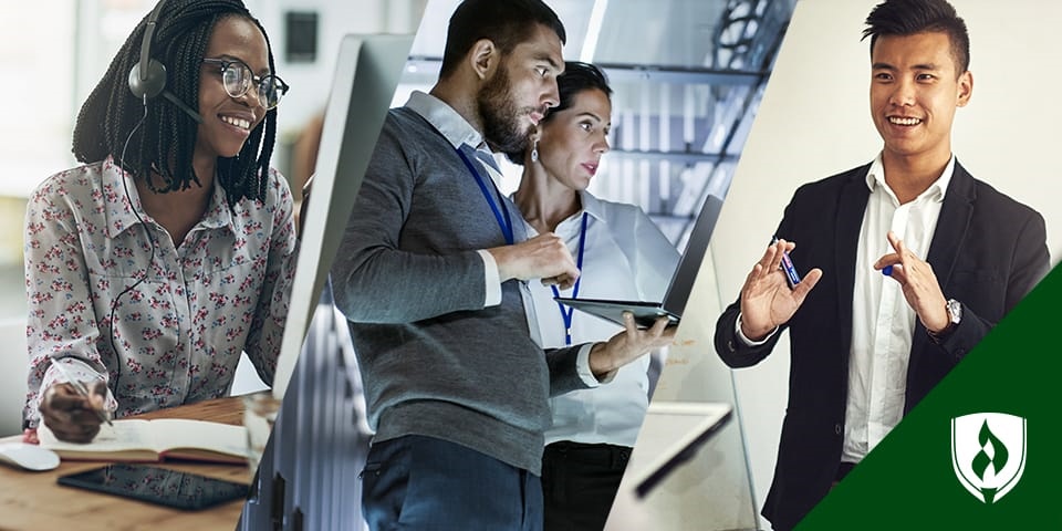 员工在三种不同的环境中使用技能