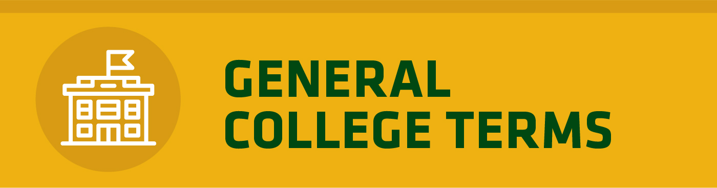 高校建筑图标旁边普通学院术语标题