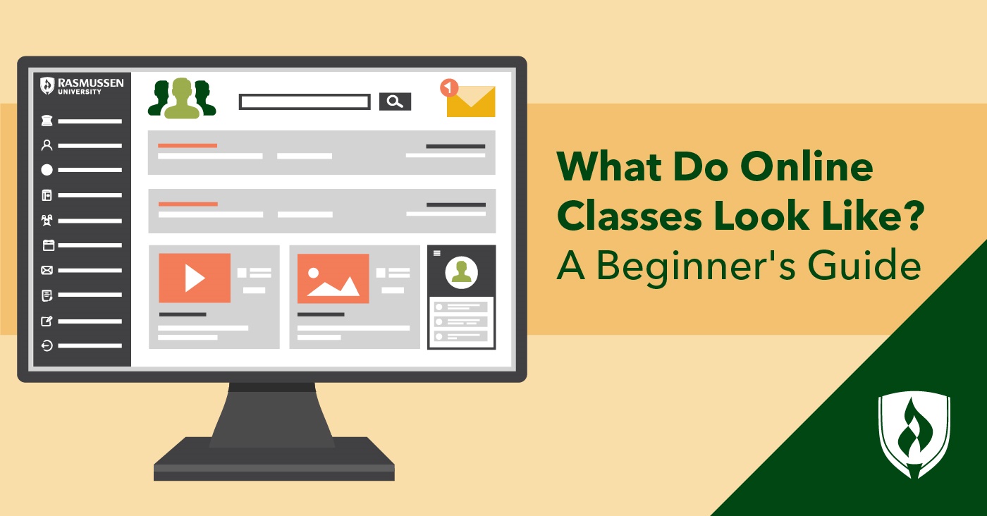 在线课程看起来的例证