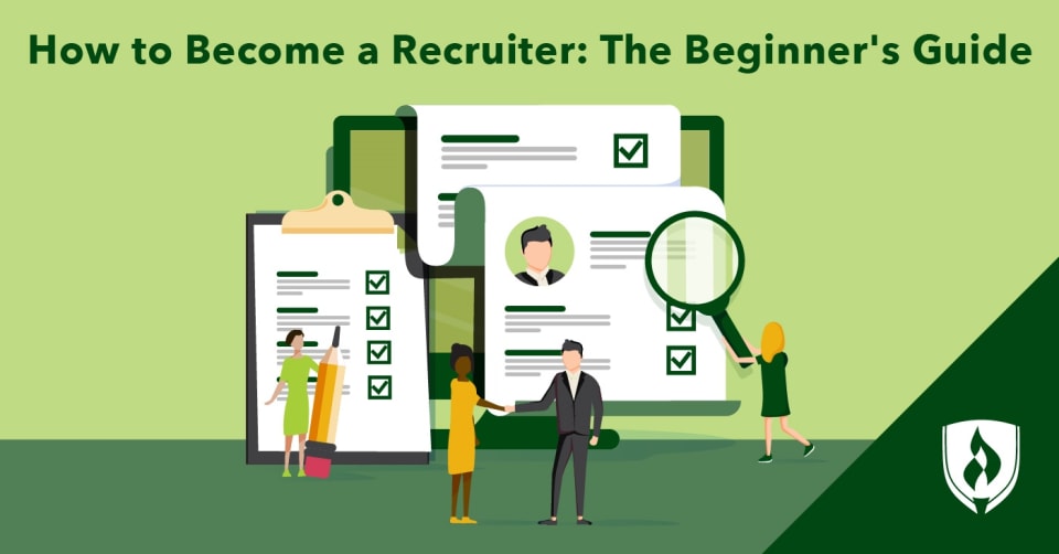 握手的招募者的例证与候选人的