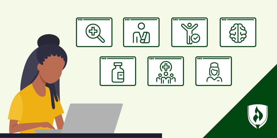 护生插画将图标代表不同的护理课程