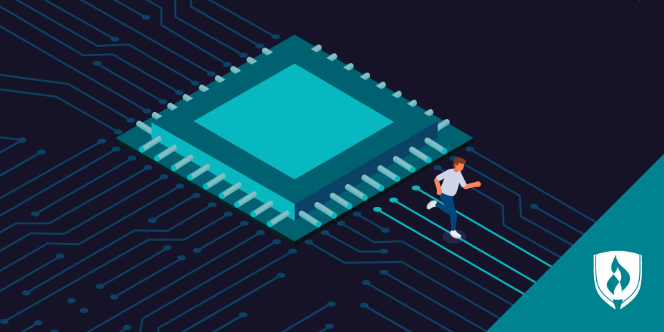 一个人沿着技术线走的插图