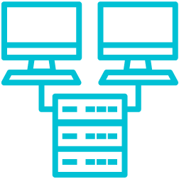 两个网络计算机的图标。