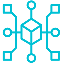 一个复杂的技术网络图标。