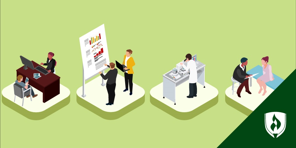 我llustration showing various stages of a clinical research jobs