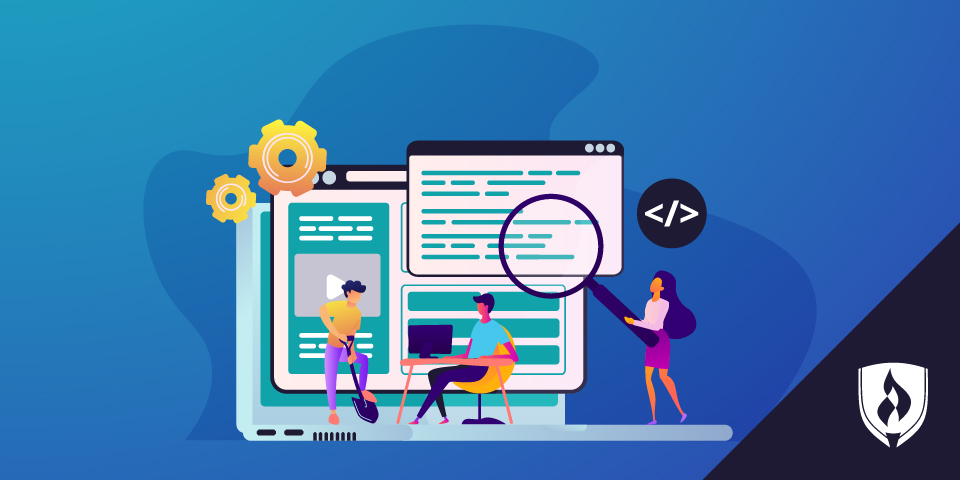 显示人们检查计算机屏幕